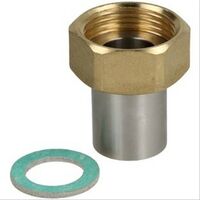 Vis de raccordement à douille brasée Diam15x3/4'' écrou à chapeau inox pour échangeur à plaque