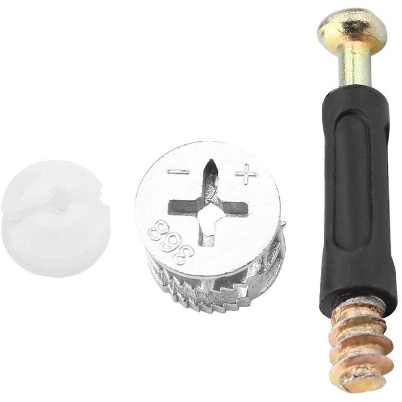 Vis de Raccordement de Meubles Connecteur Recouvert de Plastique Accessoires de Matériel de Serrure à Came Accessoires de Fixation pour Goujon pour