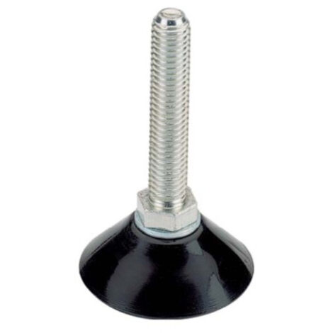 Hettich – Vis de réglage M10 70mm acier noir – Pied Ø 45mm – Pour étagères et cloisons – Résistance à l'usure