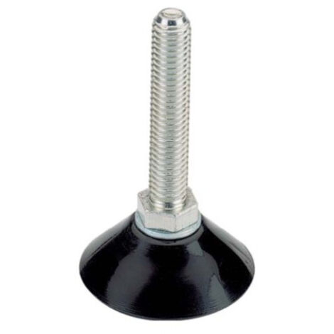 Hettich – Vis de réglage M10 70mm acier noir – Pied Ø 45mm – Pour étagères et cloisons – Résistance à l'usure
