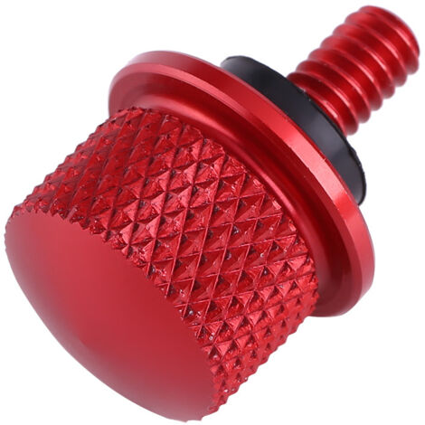 Vis de selle arrière en aluminium rouge pour moto (1 pièce, filetage 1/4", 6mm)