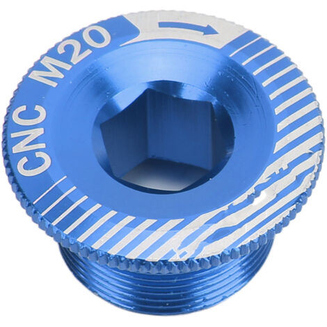 Vis de serrage pour manivelle vélo M20 en aluminium, boulons de pédalier bleus