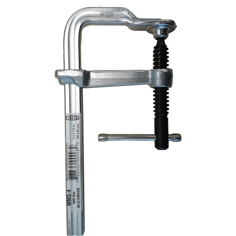 Vis de serrage tout acier avec goupille transversale en métal ClassiX gs-k 100/60 Bessey GS10B6ZK