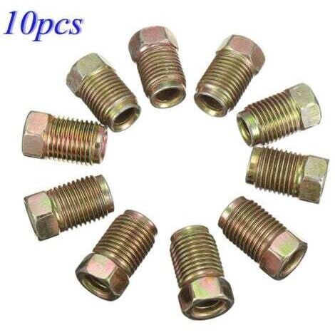 Vis de tuyau de frein mâle 10 mm x 1 mm, adaptée pour tuyau de frein 3/16" 3/8" UNFx 4tpi