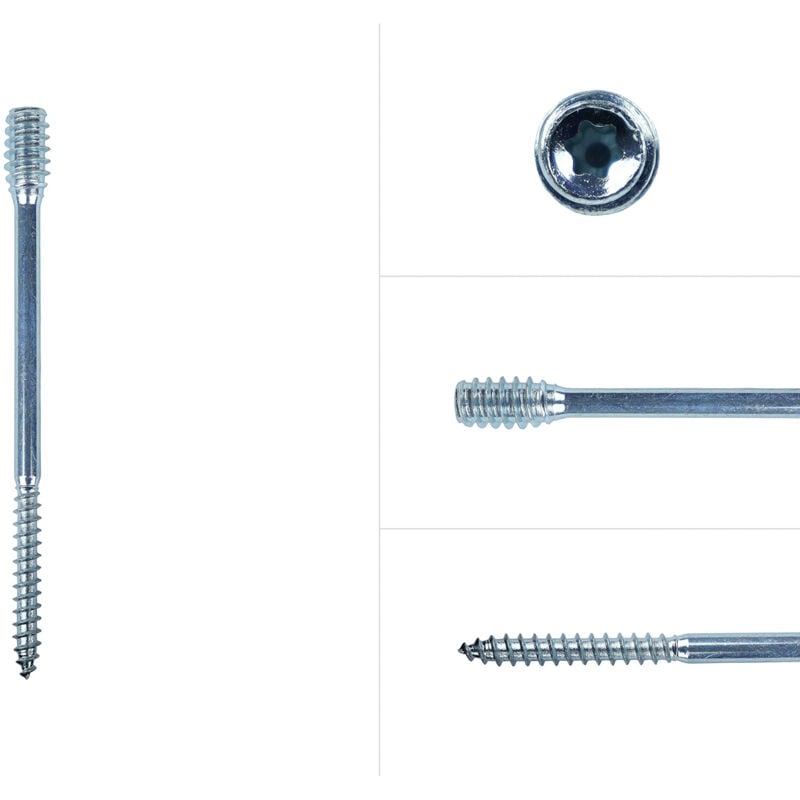 Wovar - Vis d'écartement galvanisées 6 x 120 mm - Boîte de 50 pièces