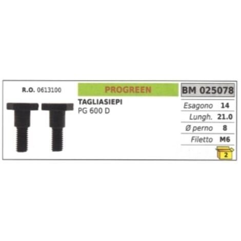 Vis d'embrayage PROGREEN taille-haie PG600D 0613100 hexagone 14 mm longueur 21,0 mm