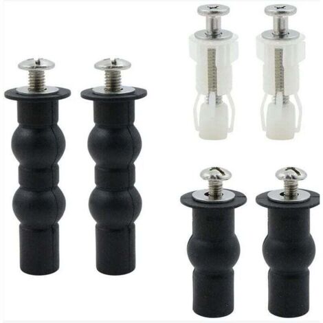 Vis D'expansion pour Couvercle de Toilette Fixation - 3 paires Abattant WC Vis, de boulons d'expansion universels, accessoires de vis pour abattant de siège de toilette
