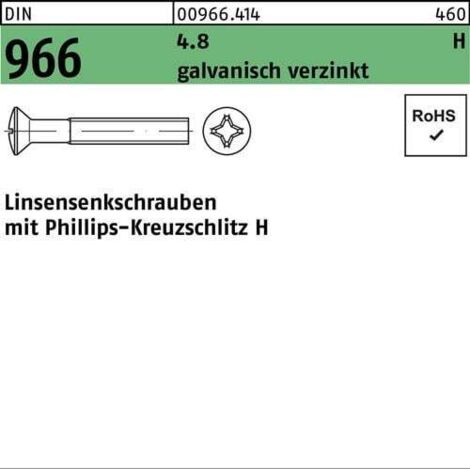 Vis DIN 966/ISO 7047 m.Kreuzschlitz PH
