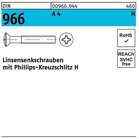 Vis DIN 966/ISO 7047 m.Kreuzschlitz PH