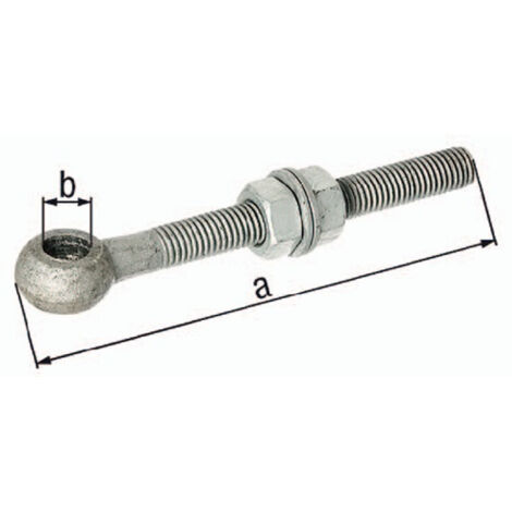 Vis à œil M16 L.130 mm 16 mm pour paumelles de porte – Acier galvanisé – Résistante à la corrosion – 417260