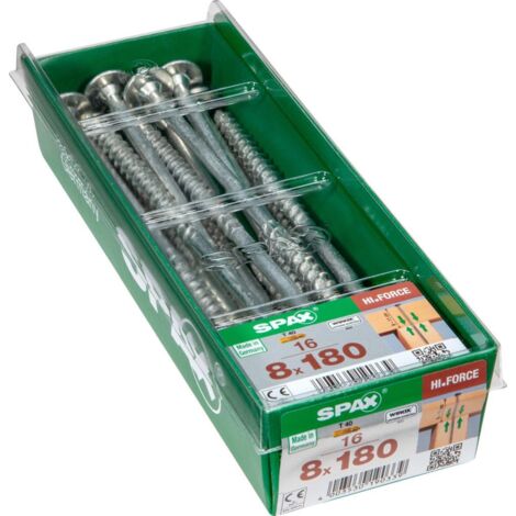 VIS EN BOIS TÊTE TORX RONDELLE GALVANISÉE 8X180 BOX STK 16 PCS - 4251010801817