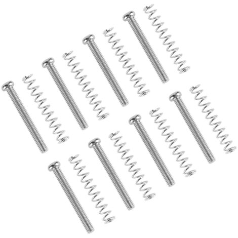 Vis et Ressorts Argent pour Micro Guitare Humbucker, Kit de Montage Double Bobine avec Cadre Métallique
