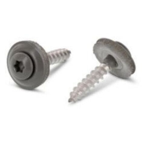 Vis faitage Tête fraisée bombée TFB TORX T20 Inox A2 RAL7005 4,5X45 Rondelle d"étanchéite EPDM-1 pièce