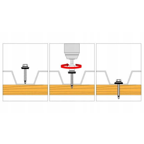 Vis Farmer 4,8 x 35 mm, 20 pièces, tête hexagonale, grise