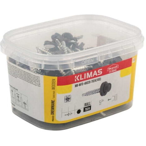 Vis Farmer pour montage en façade, autoperceuses, 4,8x35 mm, 100 pièces, grises