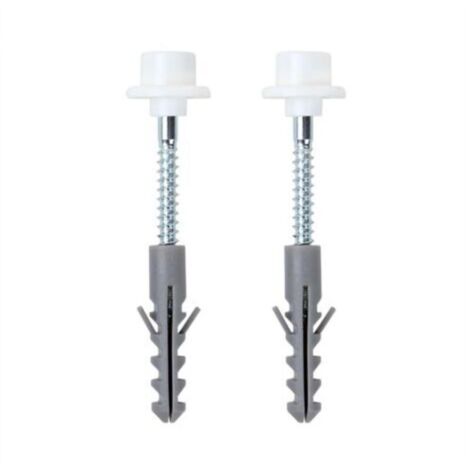 Vis Fixation WC,Fixation WC sur Pied Toilet,Kit Fixation WC au Sol,Chevilles en Acier Inoxydable pour WC et Bidet à Plancher,Kit de Fixation pour Cuvette de WC,Accessoires de Salle de Bain,2 Pièces