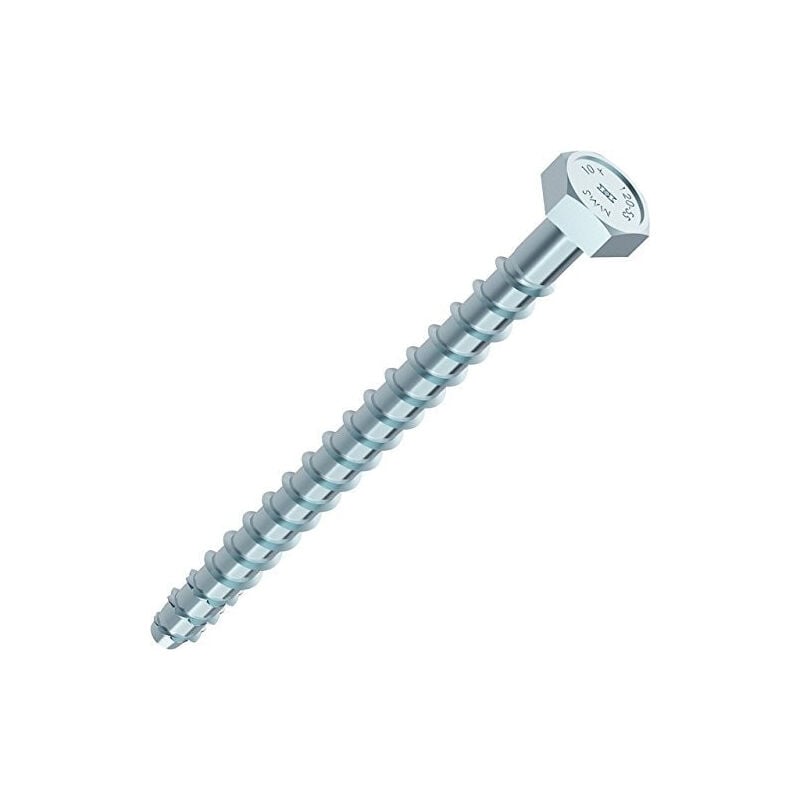 Boite de 25 Vis Multi Monti 10x120 mm Heco Tête hexagonale - ép.max 55 mm - Perçage 8 mm - 48455