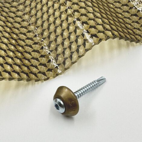 Vis galvanisées M5 x 40 mm pour métal avec rondelle d'étanchéité en bronze MK PC DIAMONDS 50 pièces