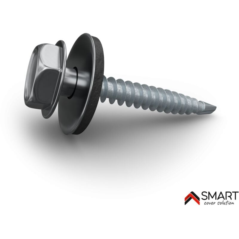 Vis auto perceuse - bac acier - tôle de couverture - Toiture - 4.8x35mm, 250 pcs, galvanisée