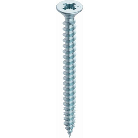 Vis HECO Fix-Plus Filetage total - Zingué Argent - Tête fraisée POSIDRIV