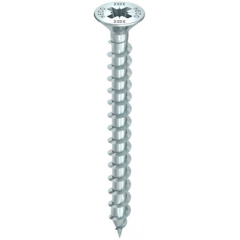 Vis HECO-Topix-Plus - Ø4,5x50mm - Tête Fraisée à poches de fraisage - Filetage Total - PZ2 - Boite de 200 - 60723