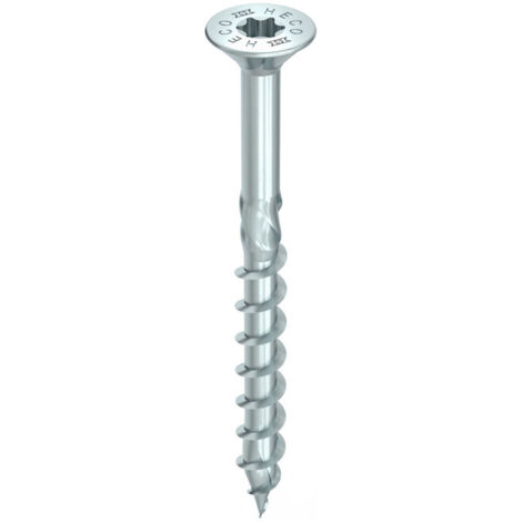 Vis HECO-Topix-Plus - Ø4x70mm - Tête Fraisée à poches de fraisage - Filetage Partiel - T20 - Boite de 200 - 60574