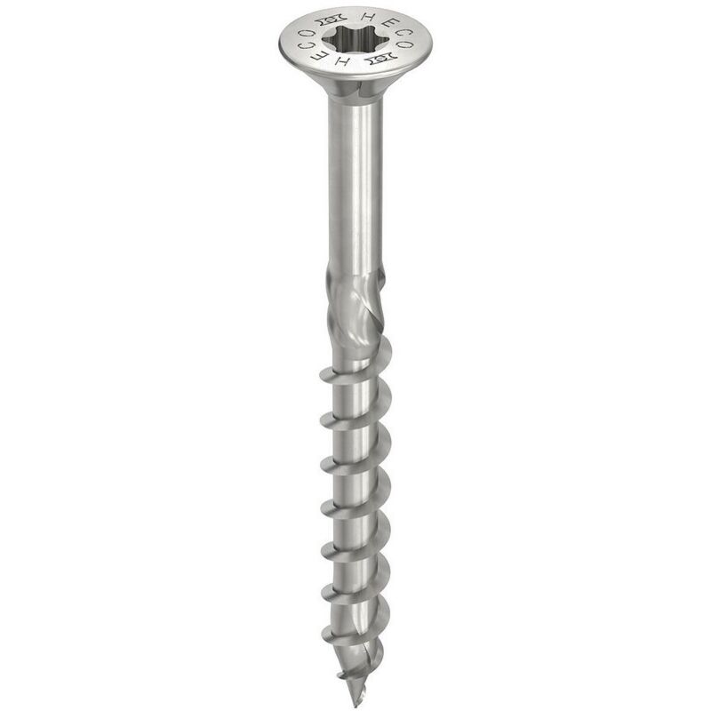 Vis HECO-Topix-Plus Inox - Ø3,5x40mm - Tête Fraisée à poches de fraisage - Filetage Partiel - T20 - Boite de 200 - 61647