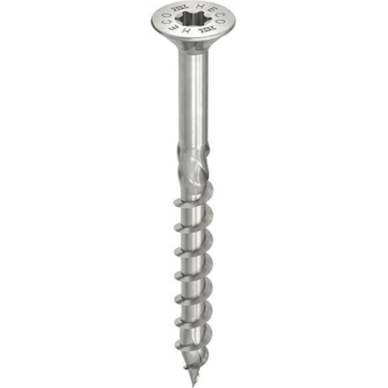 Vis HECO-Topix-Plus Inox - Ø4,5x70mm - Tête Fraisée à poches de fraisage - Filetage Partiel - T20 - Boite de 200 - 61718