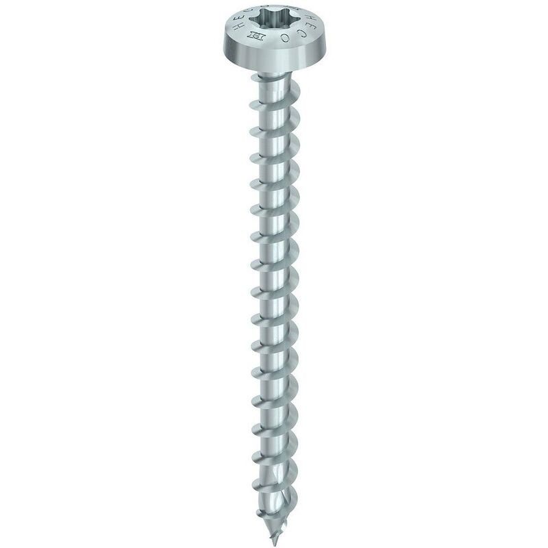 Vis HECO-Topix-Plus - Ø5x25mm - Tête Ronde - Filetage Total variable - T20 - Boite de 500 - 60826