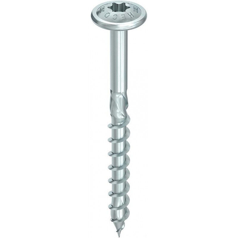 Vis HECO-Topix-Plus - Ø10x140mm - Tête Ronde large - Filetage Partiel - T40 - Boite de 50 - 61501