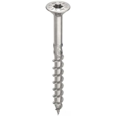 Vis HECO-Topix-Plus Inox - Ø4,5x60mm - Tête Fraisée à poches de fraisage - Filetage Partiel - T20 - Boite de 200 - 61714