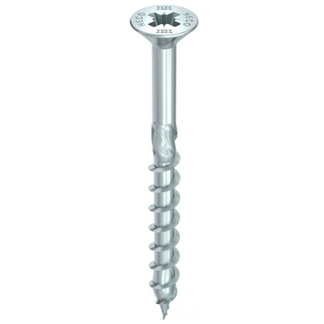 HECO SCHRAUBEN Tornillo HECO-Topix-Plus - Ø8x80mm - Cabeza redonda ancha - Rosca total - T40 - Caja de 50 - 61245