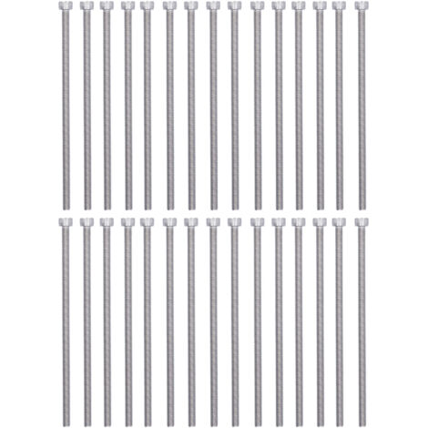 Vis Hexagonal - Ensemble de 30 Boulons à tête hexagonale A2-70 Stainless Steel DIN 912, M6x140 mm pour Marine et Général