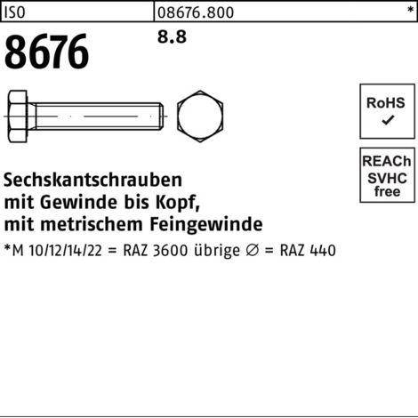 Vis hexagonale ISO 8676 VG x60mm