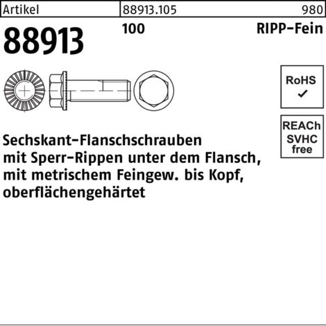 Vis hexagonale R 88913 Sperr-Ripp VG x60mm
