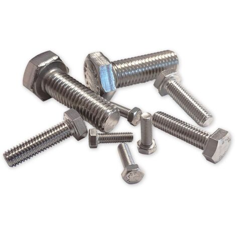 VIS HEXAGONALES DIN 933 6 PANS INOX A4 AISI 316 GAMME DE 5 à 16 mm
