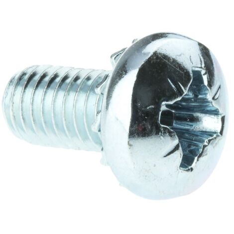 Vis indesserable à tête Cylindrique, M6 x 12mm, en Acier ( Prix pour Sachet de 100 )