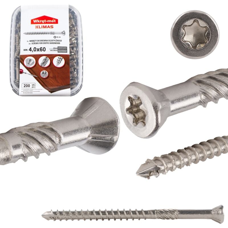 Vis INOX A2 WN 4,0x060 pour sols et terrasses