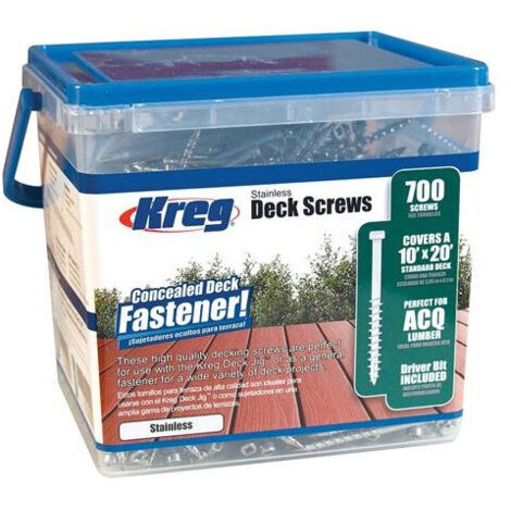 Vis INOX pour plancher - 51 mm - KREG - SDK-C2SS-700