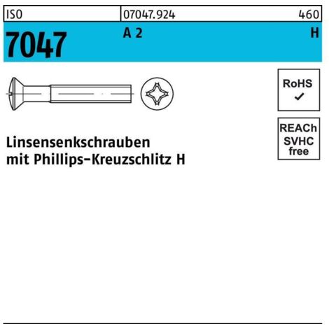 Vis ISO 7047 m.Kreuzschlitz-PH