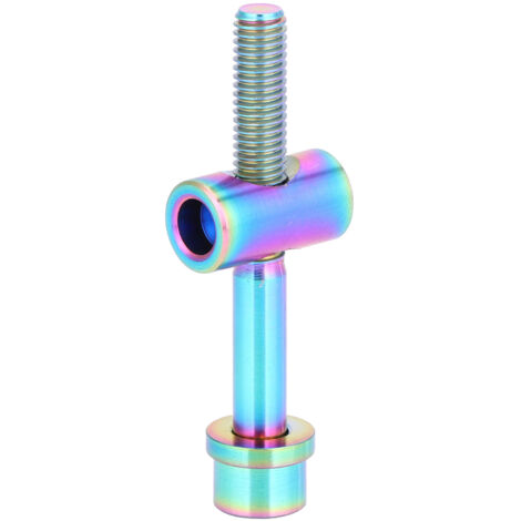 Vis M5 30/35/40mm Alliage Titane pour Tige de Selle Vélo, Tête Ronde Vis Arc-en-Ciel M5x40