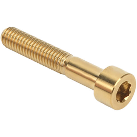 Vis M6x35mm en Titane pour Vélo, Antirouille, Dorée pour Cyclisme en Extérieur
