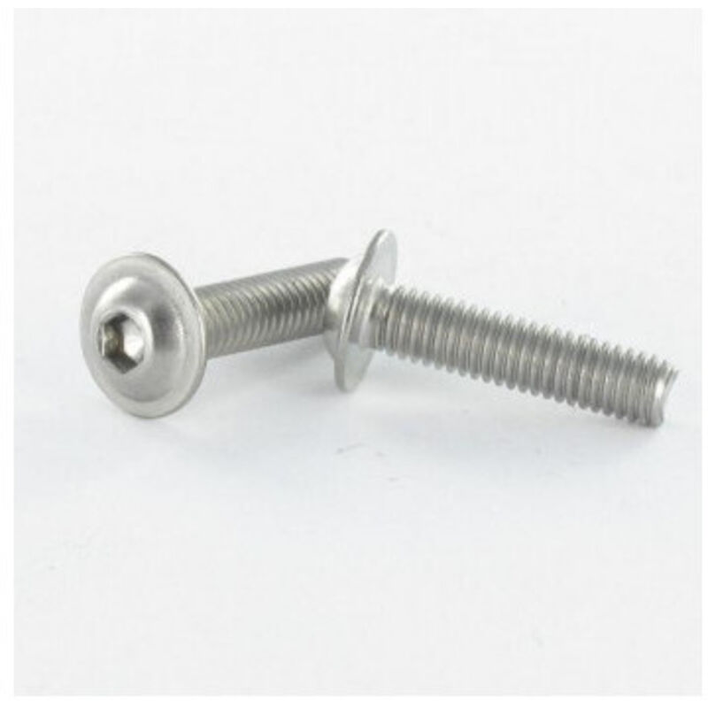 Vis Express - Vis métaux bhc (Tête Bombée Hexagonal creux) Embase collerette M6X12 Clé de 4 HC4 Classe 10.9 Acier zingué-500 pièces