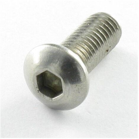 Vis métaux BHC (Tête Bombée Hexagonal creux) M6X30 Filetage total Classe 10.9 Clé de 4 HC4 Acier zingué-1 pièce