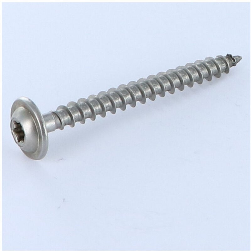 Vis charpente tête disque Inox A2 8X90 Filetée sur 80 torx T40 Diamètre de tête: 20-100 pièces