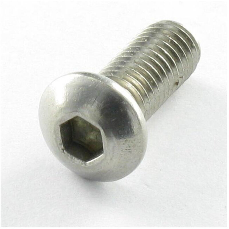 Vis métaux bhc (Tête Bombée Hexagonal creux) M8X100 Filetage total Classe 10.9 Clé de 5 HC5 Acier zingué-30 pièces