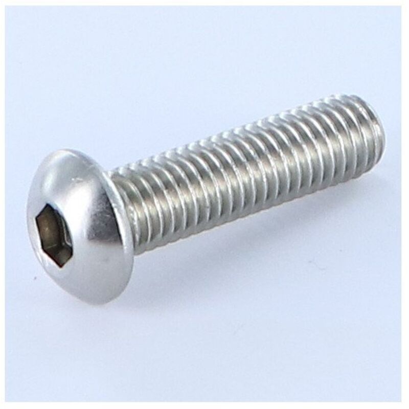 Vis métaux bhc (Tête Bombée Hexagonal creux) M8X30 Filetage total Clé de 5 HC5 Inox A4-100 pièces