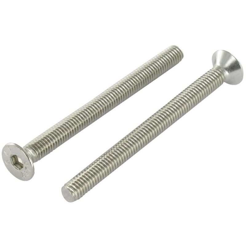 Vis métaux fhc tête fraisée empreinte hexagonale creuse Clé de 6 HC6 M10X80 Filetage total Inox A4-20 pièces