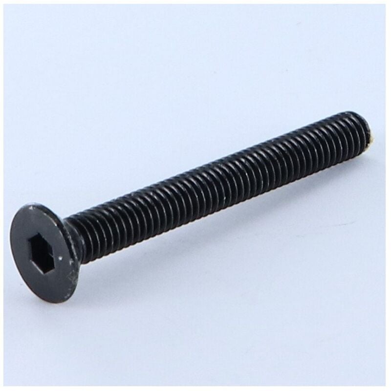 Vis métaux fhc tête fraisée empreinte hexagonale creuse M6X50 Filetée sur 50 Clé de 4 HC4 Acier zingué noir-200 pièces