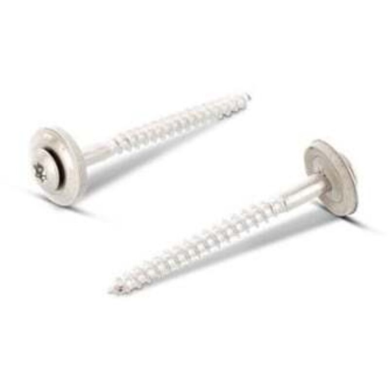 Vis faitage Tête fraisée bombée tfb torx T20 Inox A2 4.5X50 Rondelle d'étanchéite epdm 2 pièces-200 pièces